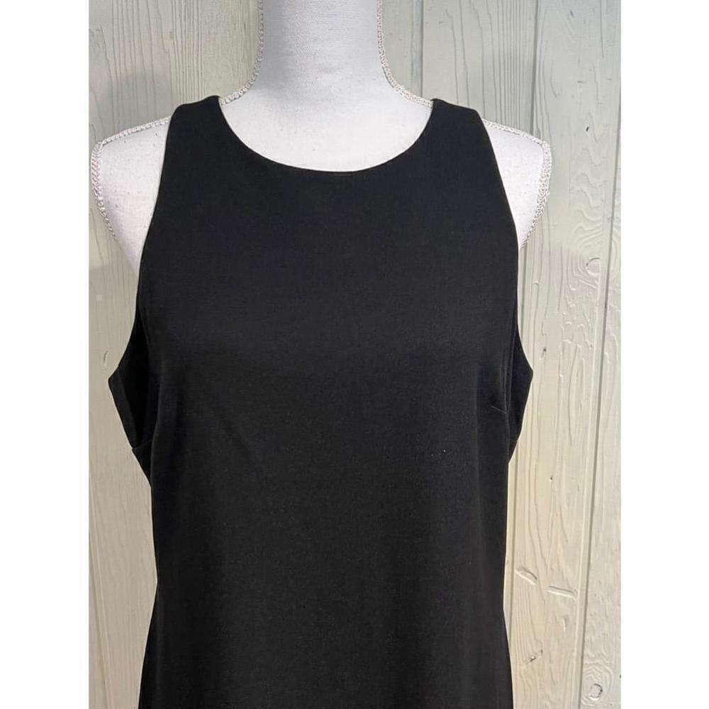 Women's Chelsea28 Black Ruffle Hem Dress Size 14 - Picture 2 of 10